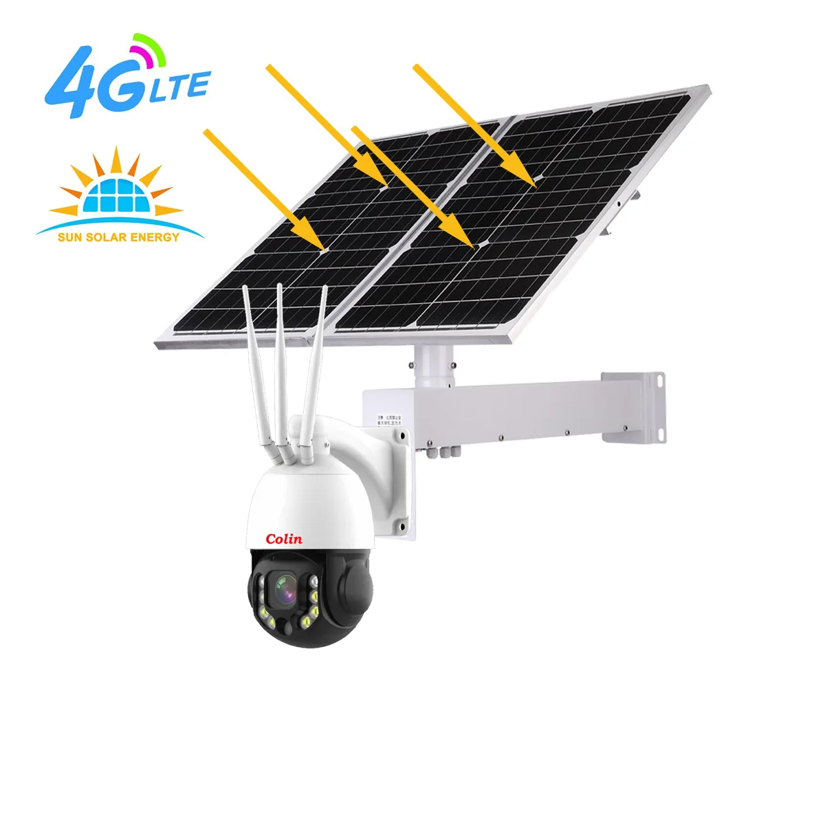 New 4K 8MP 5MP solar energy wireless 24Hx7D CCTV surveillance Wifi 4g sim card lte ptz 80W 40AH solar panel ip camera outdoor
