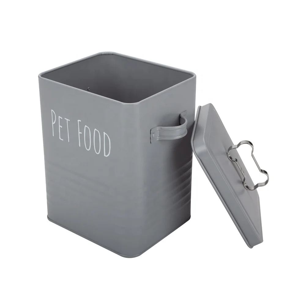 Metal Pet Food Storage Container with Scoop