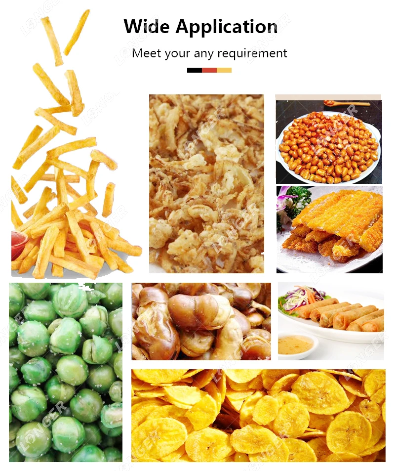 Commercial Crunchy Broad Bean Processing Line Coated Peanut Oil Frying Line Automatic Cashew Hazelnut Fried Production Line