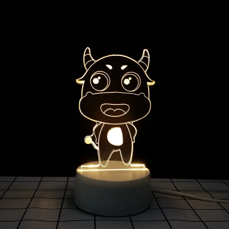 Eiffel Tower Pattern Customize Acrylic Material Decoration Sensor Light Led Bed Night Led Lights