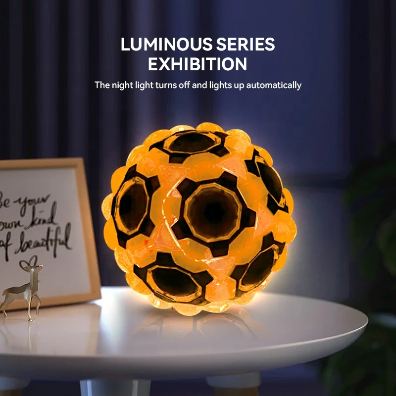 OEM ODM ABS Plastic Brain Teaser Fidget Spinner Massage Color Puzzle Magic Cube Rainbow Fidget Ball Toys For Kids Children