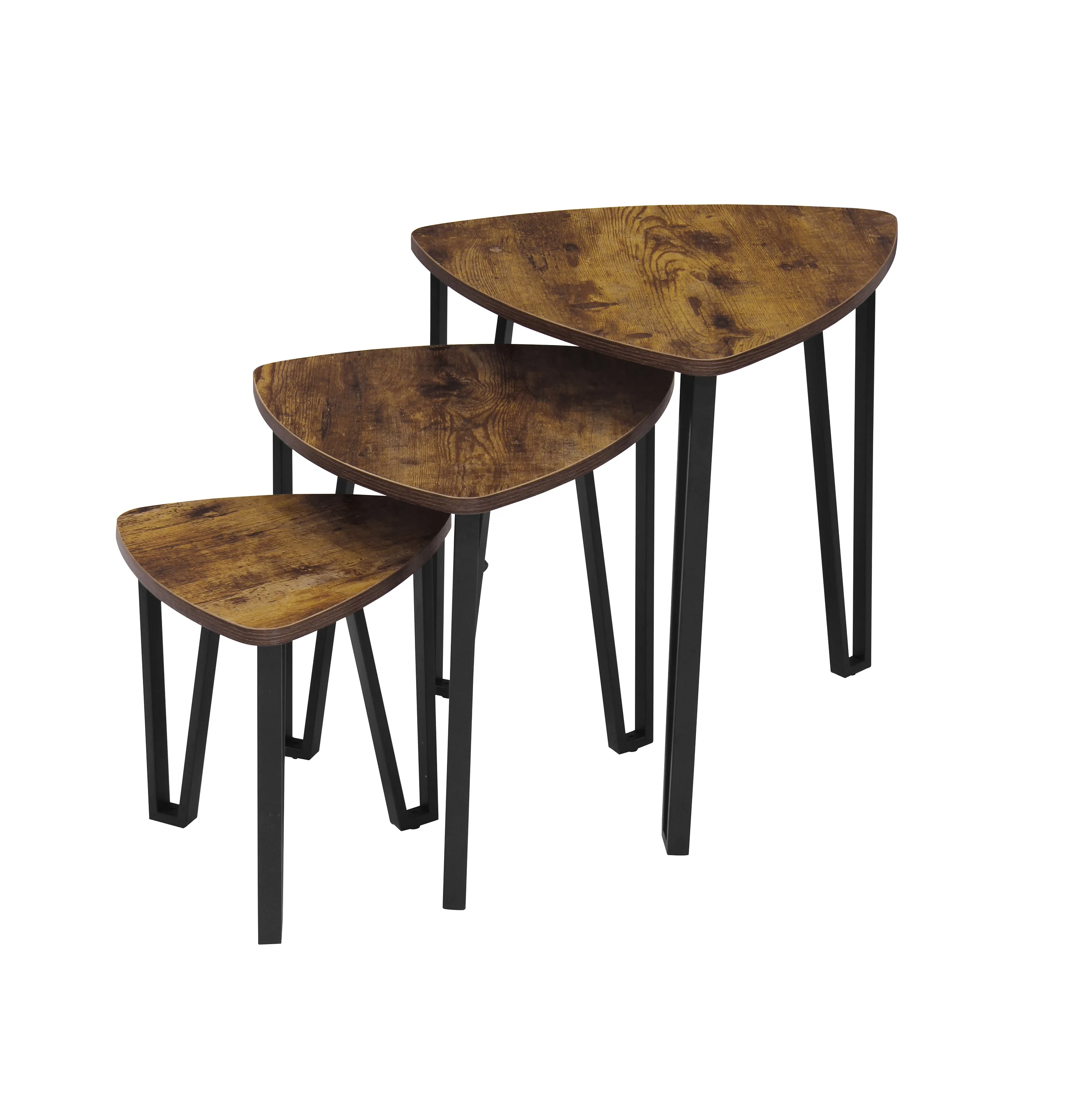 Set of three coffee table console tables living room furniture 48cm Wide Fashion Small Coffee Table steel legs