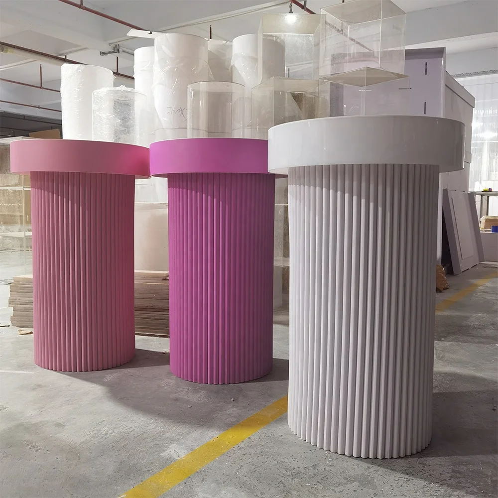 Manufacture Price  Customized Pvc Cake Stands Event Plinth