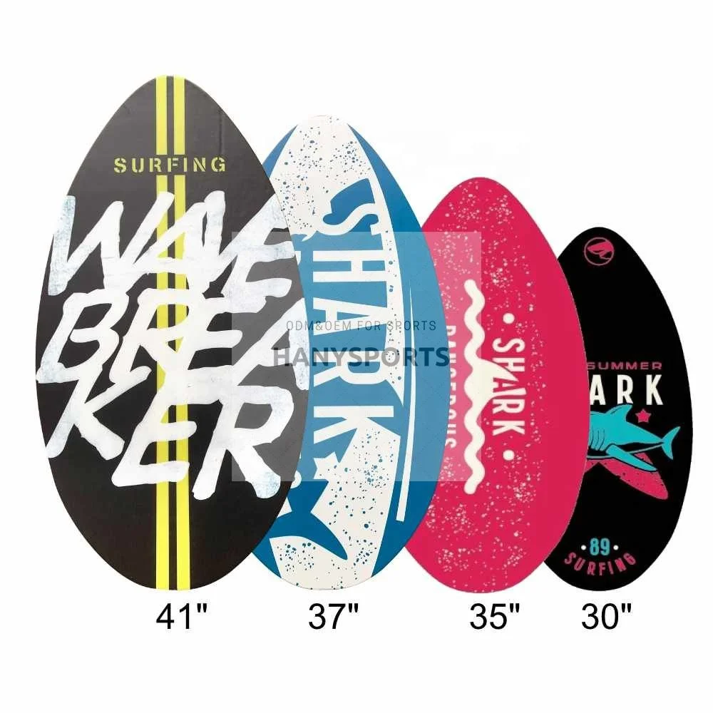Digital Printing Wooden Skim board Surfboard with Wood Skimboard