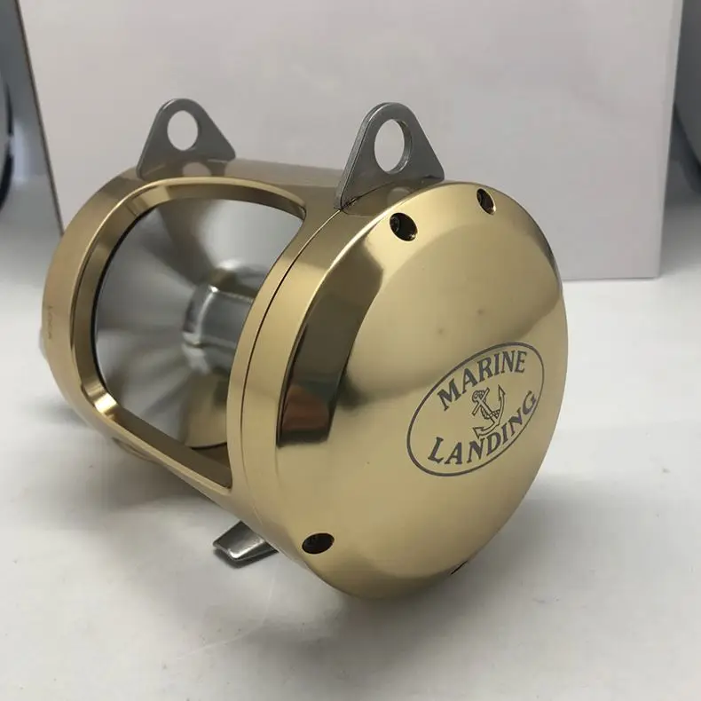 Topline 2 Speed 50W Deep Sea Fishing Trolling Reels Ocean Boat Fishing All Metal Big Game Reel Aluminum Metal Power Game Reel