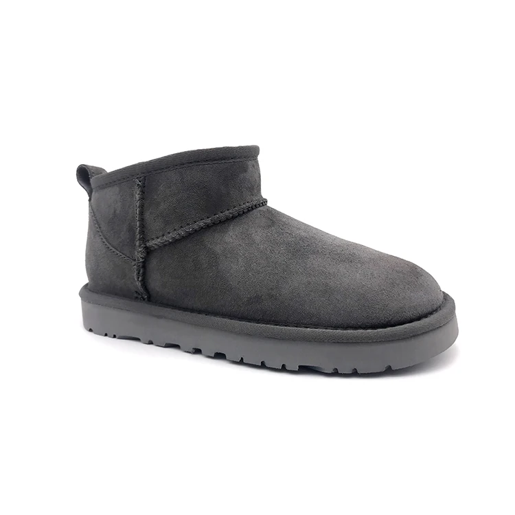 Logo Custom Winter Snow Boots Plus Size 44 Brands Design Ugh Cowhide Leather Fur Women Snow Boot