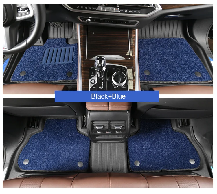 China Easy Cleaned Black Anti Slip Auto Car Rubber Floor Mats For Car Floor Clean
