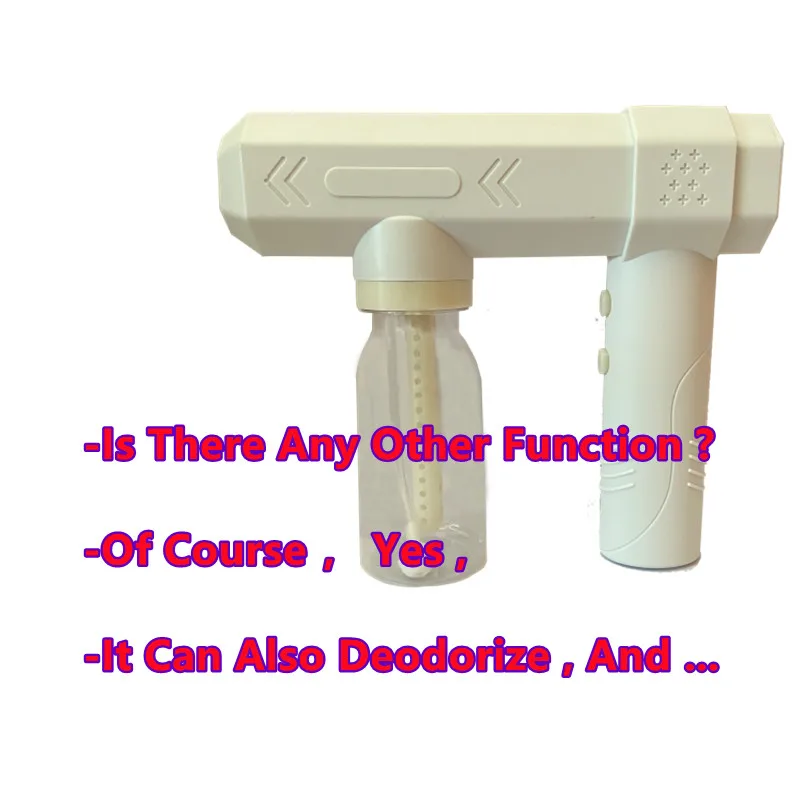 Factory Direct Sale Indoor O3 Spray machine Rechargeable Handheld Air Disinfection Self-Generated Disinfection Nano Spray Gun