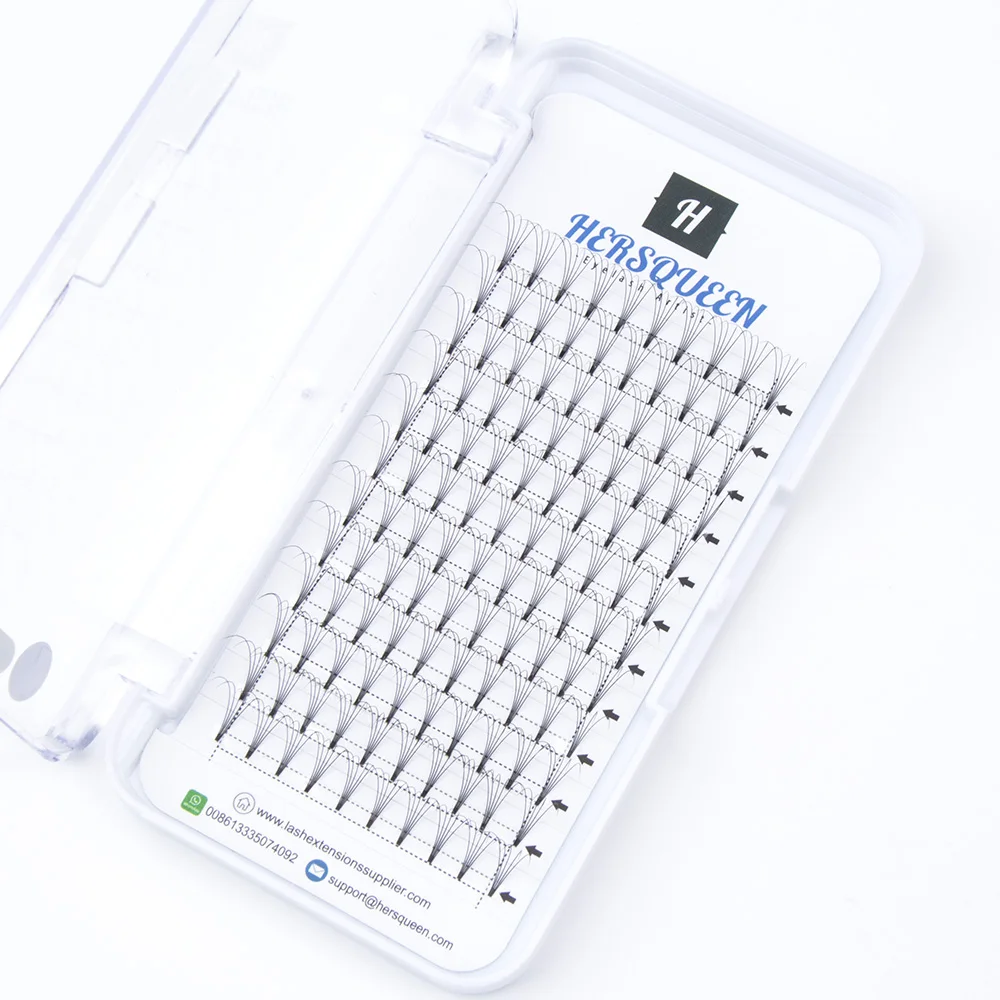 Prefanned volume eyelash extensions handmade high quality korean cashmere soft pointy base premade fan lash extensions easy fans