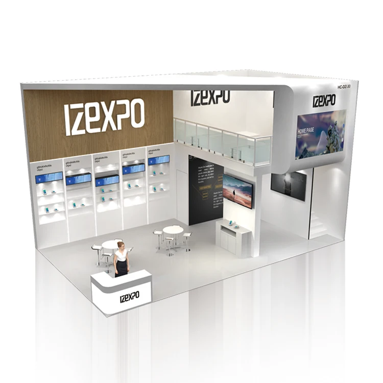 Izexpo 10x6 Quick Build Wooden Booth Portable Advertising Trade Show Display Stand Expo Equipment Exhibition Booth Display