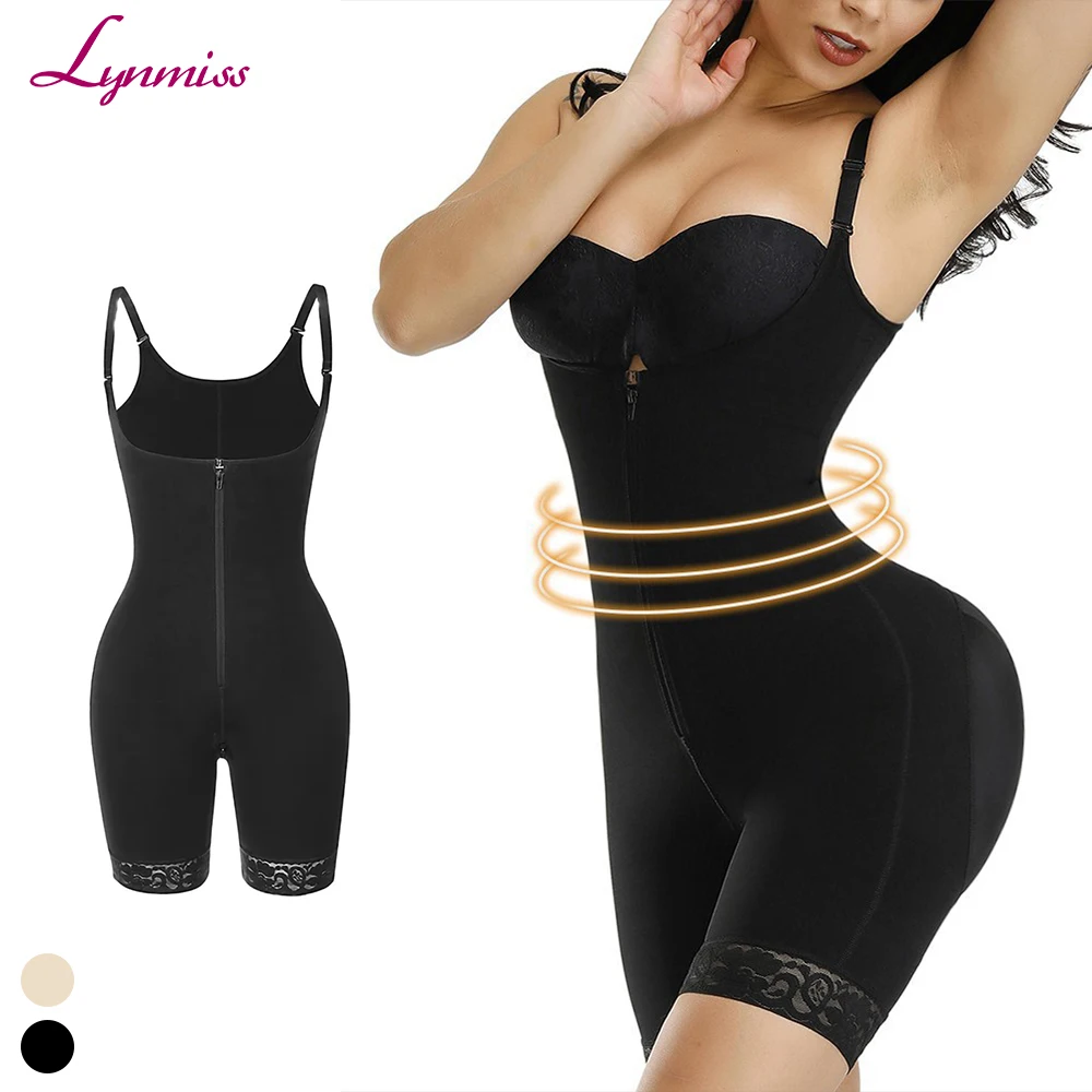 LYNMISS, липосакция, хирургическая компрессионная одежда, корректирующая одежда для женщин, Fajas Colombianas, послеоперационная одежда с открытой застежкой-молнией