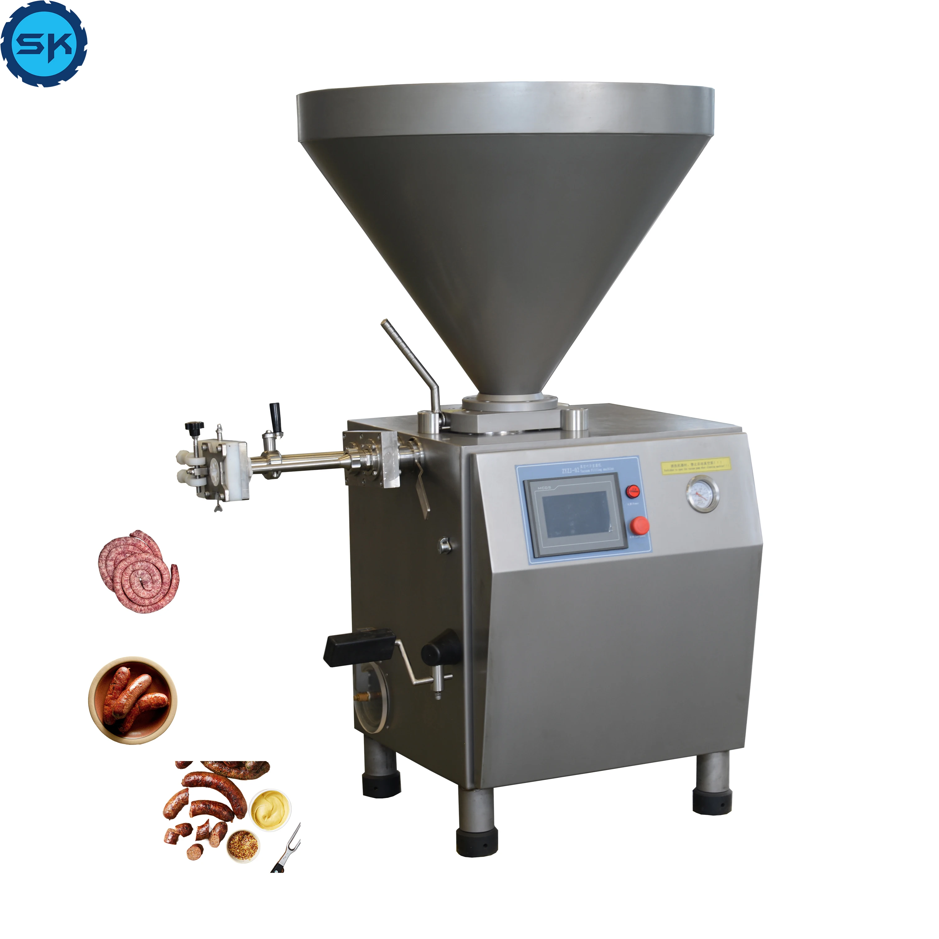 Commercial Grade Automatic Meat Processing Stuffing Line Vacuum Sausage Filler Machine