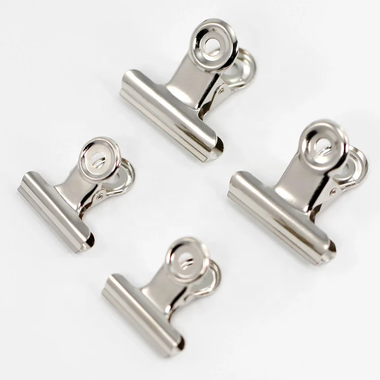 Hot Sell Bulldog Binder Clips 15Pack 1.2 Inch Metal Hinge Paper Clips Clamps for Pictures Photos Home Kitchen Office Supplies