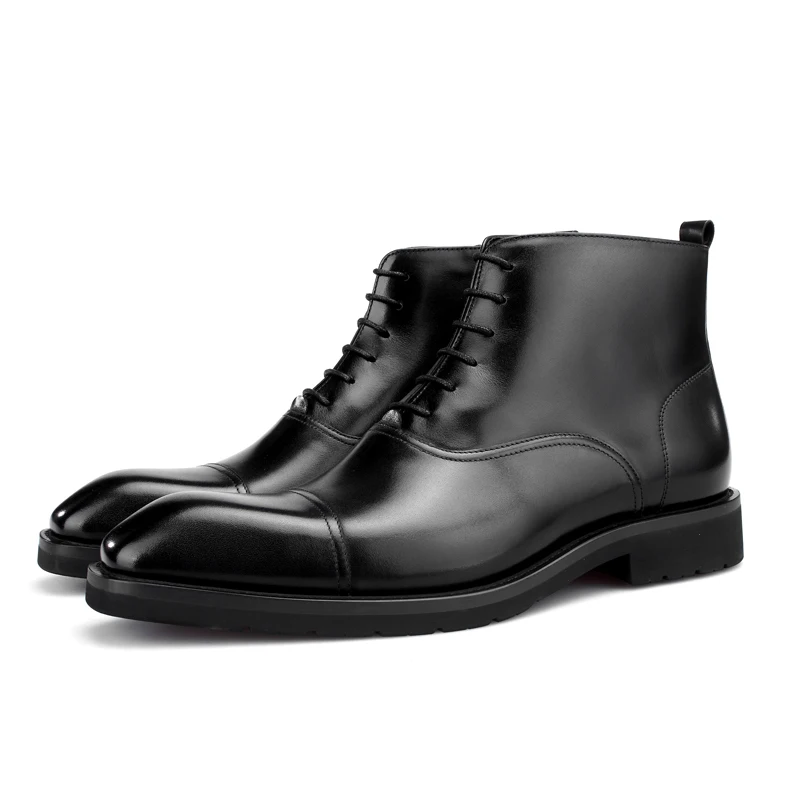 
Manufacture Top Quality Genuine Leather Ankle Winter Chelsea Boots Men Handmade shoes 