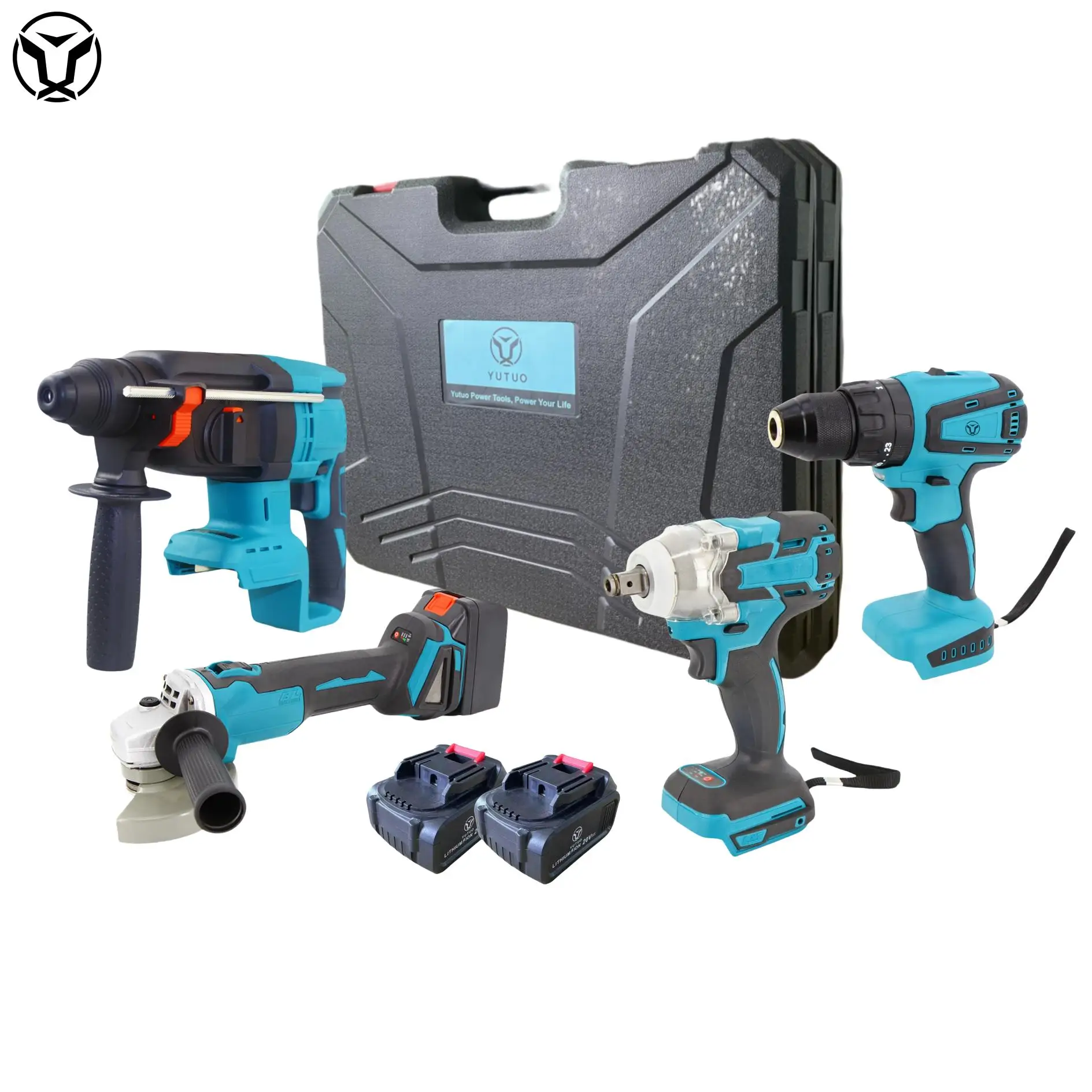 YUTUO wholesale high performance 4 repair cordless power tools combo kit set wireless li-ion power tool for househhold