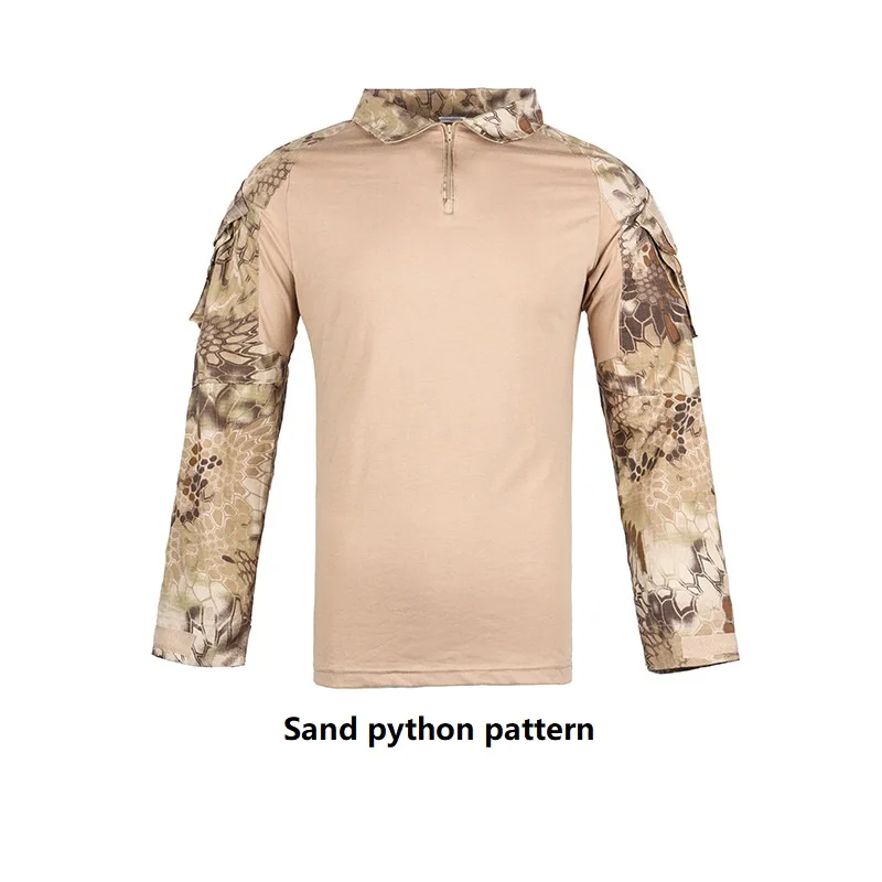 BDU Tactical Camouflage Uniform Clothes Camo Frog Suit Men Tactical Polo Shirt Combat