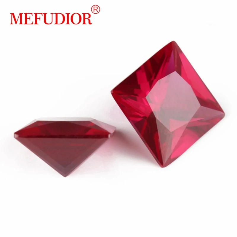 8#5# Loose Gemstone Corundum Wholesale  Synthetic square ruby price per stone gemstones ruby  Corundum gems