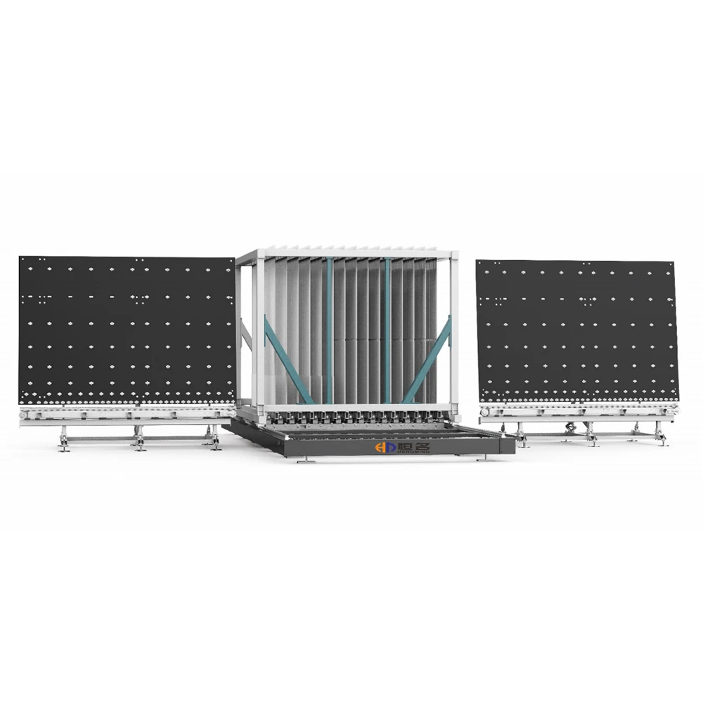 Efficient Glass Unloading System with Vertical Measuring Table and Automated Turnover for Improved Productivity