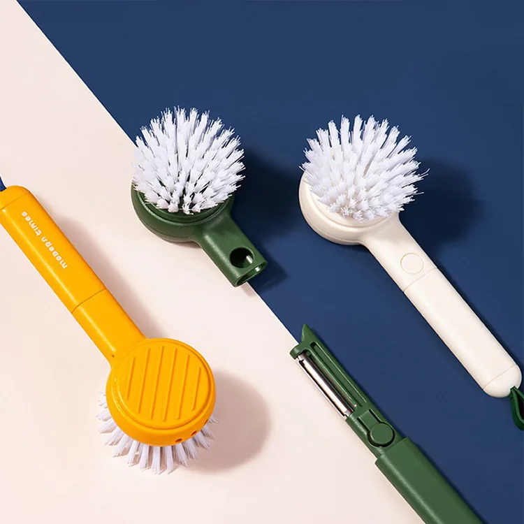 multi use kitchen cleaning brush window cleaning brush for household cleaning with peeler to peel fruits and vegetables