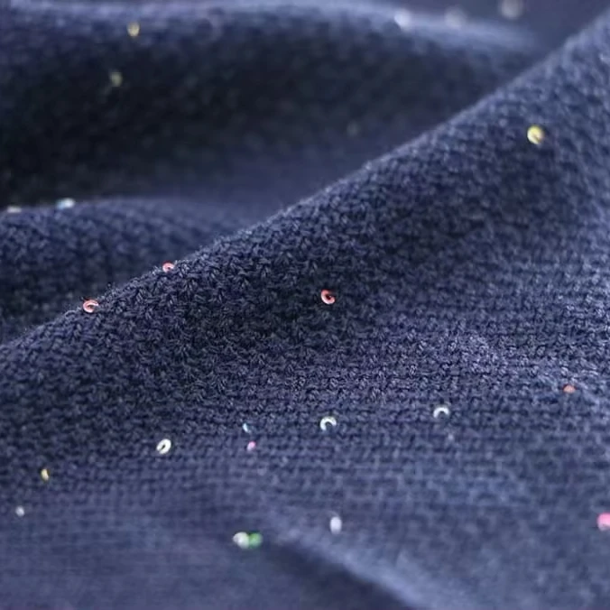 30S/2 mercerized pearl yarn 99% viscose 1% polyester sequin blended yarn suitable for knitting sweaters