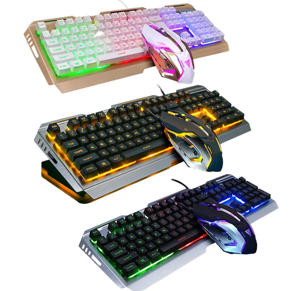 
Free Gaming Teclado Y Raton Wired Mouse Usb Souris Colored Keyboard And Mouse Combo Clavier Gamer 