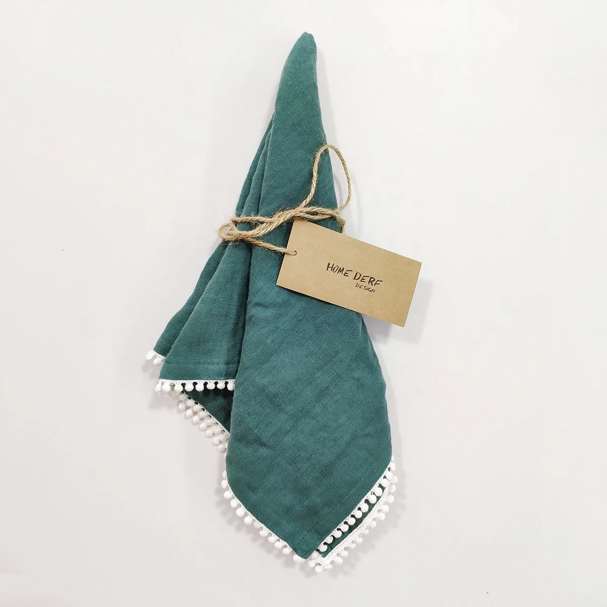 Discount Price fashion unique design Comfortable Hemstitch Cotton Linen Table Napkin