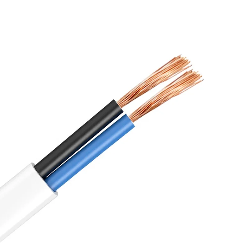 high quality made in china 2 core flat rvv copper aluminum pvc  flexible  electrical cables wire