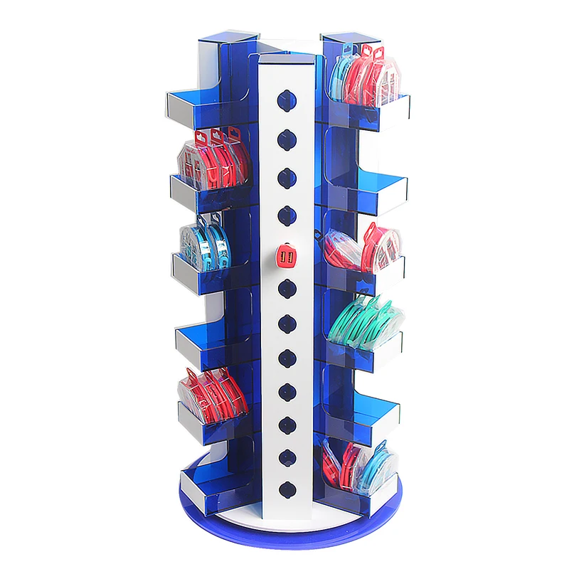 Free Shipping Retail Wholesale Acrylic Custom Mobile Phone Accessories Usb Charger Display Rack Shelves Stand   Counter For Shop