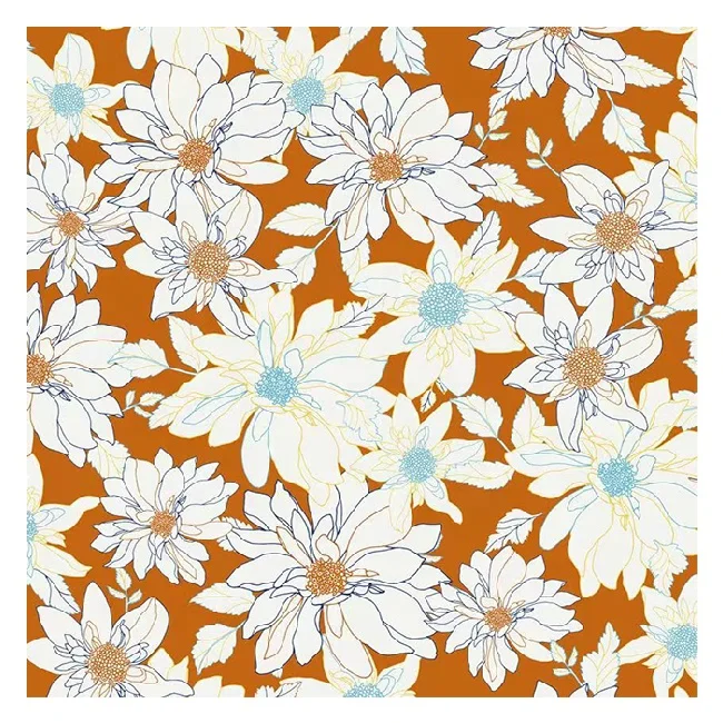 Manufacturers digital printed women dress twill woven rayon crepe fabric roll rayon viscose composition