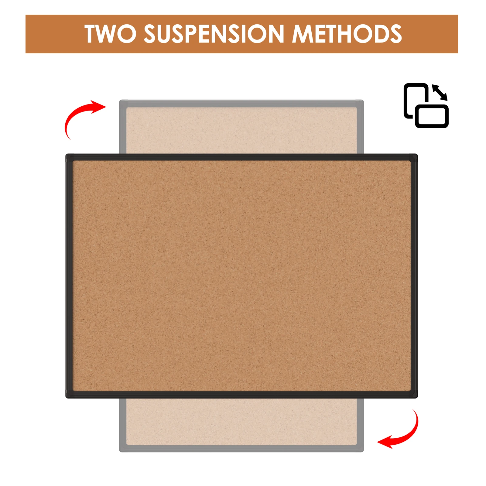 36*48inch  bulletin cork board  with black aluminum frame durable and light weight notice board