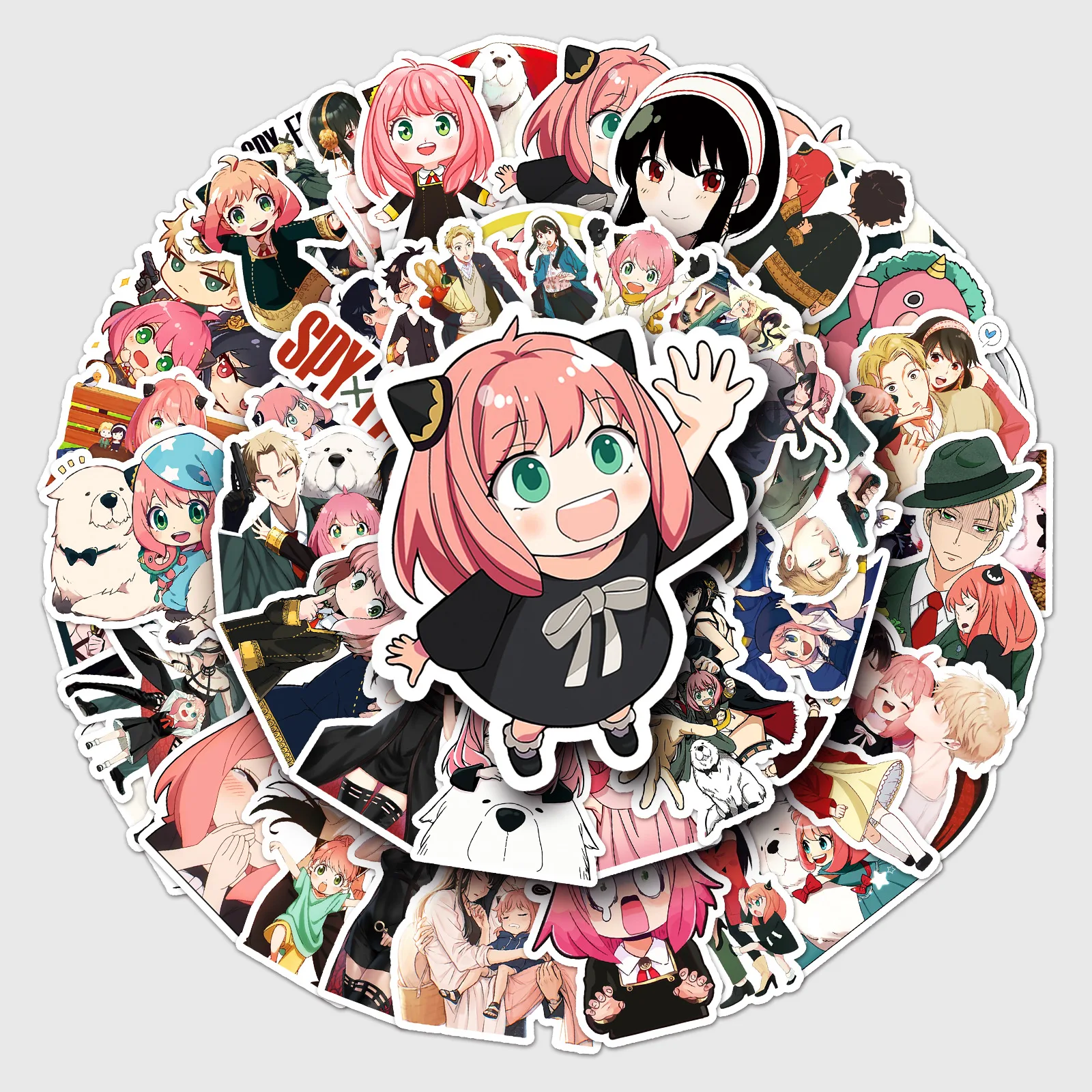 50pcs different cartoon anime design graffiti sticker DIY mobile phone case luggage waterproof stickers