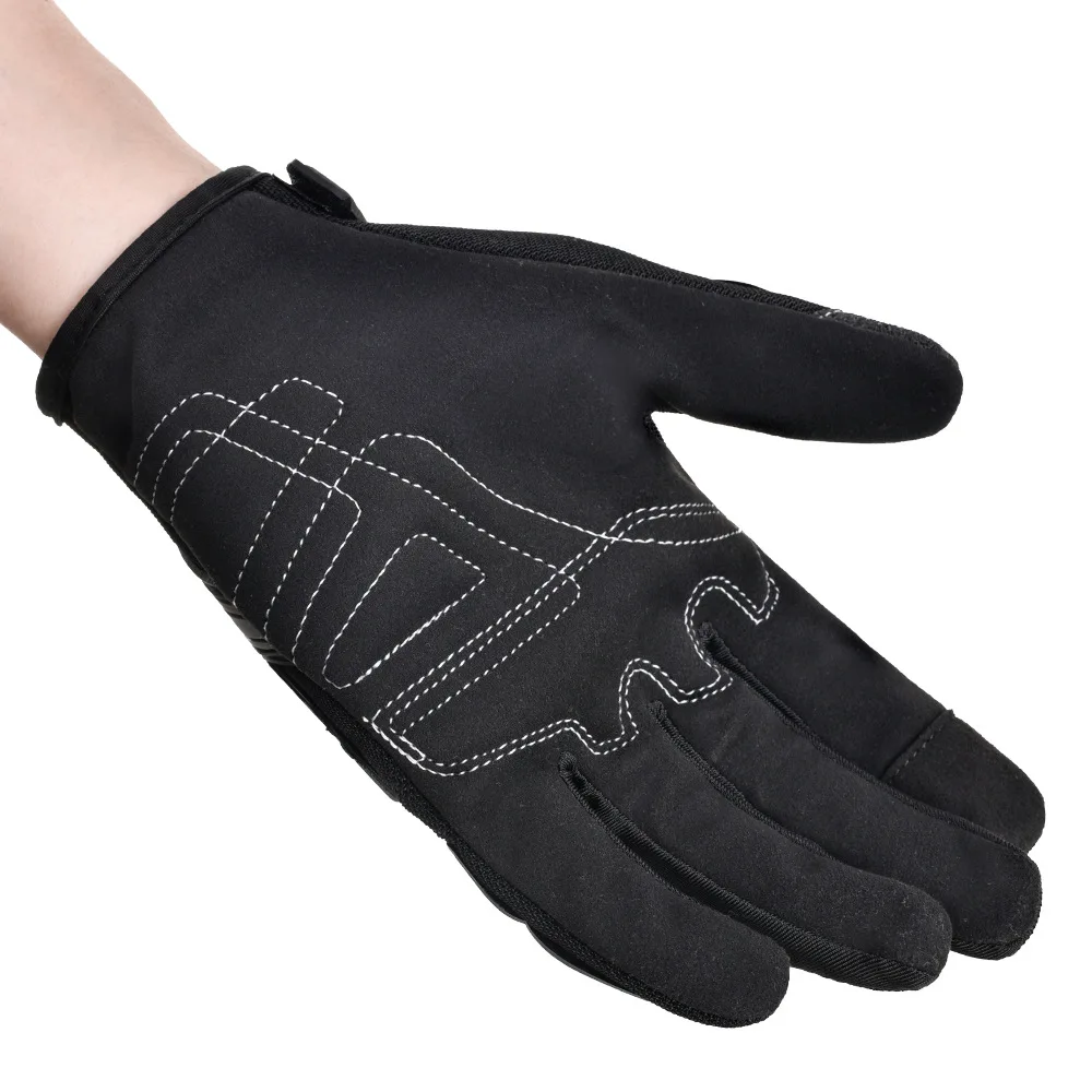Custom Breathable Mensh Vintage Safety Motorbike Equipment Riding Glove Black Outdoor Touch Screen Anti Slip Racing Gloves