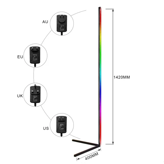 New Product Modern Remote APP Controlled Nordic Decorative Standing rgb floor lamp Interior For Bedroom