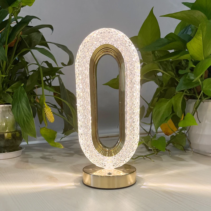 Table Lamp Nightlight Bedside Lamp Custom Led Crystal Modern Home Decor Luxury for Home Bedroom Acrylic 20 75 70 Colorful DC 5V