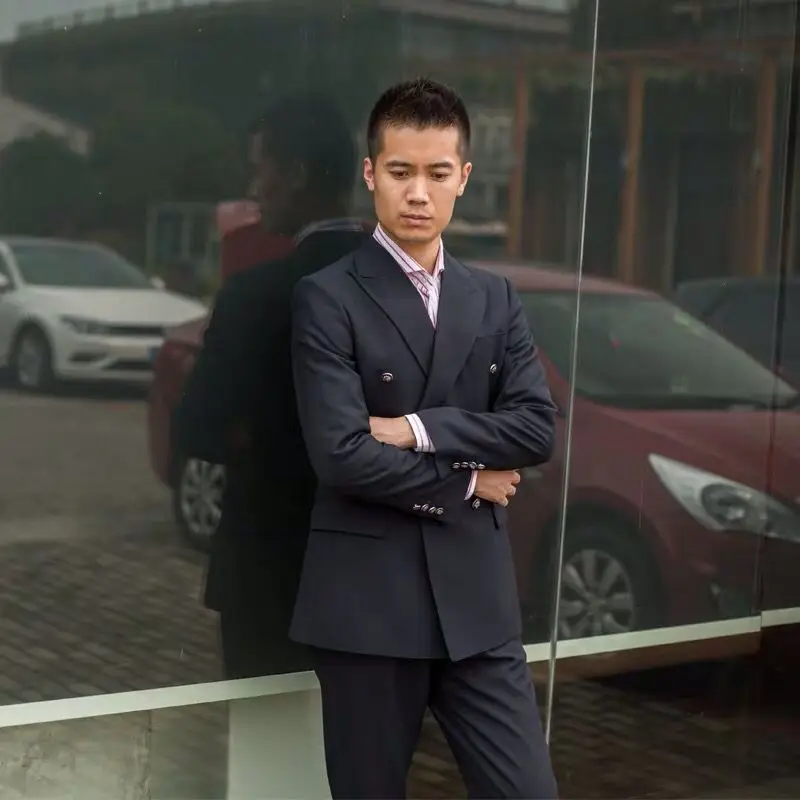 MTM сделанный для того чтобы измерить Подгонянный сделанный вручную изготовленный на заказ дышащий красивый изготовленный на заказ смокинг Slim Fit мужской свадебный костюм