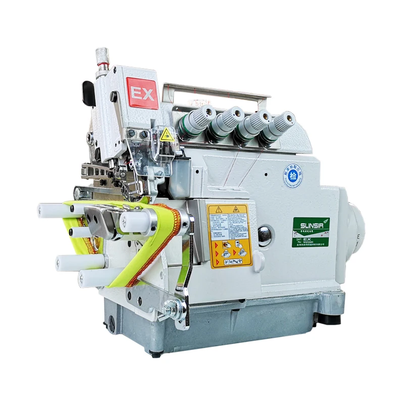 
EX Direct drive 4-thread top with bottom feed overlock sewing machine 