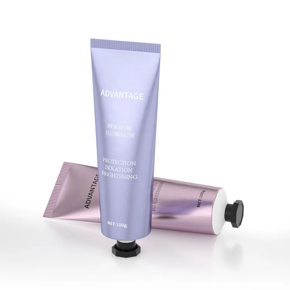 Пользовательский 100 г новый дизайн Роскошная Косметическая трубка с гальваническим покрытием мягкая пластиковая трубка для крема для рук упаковка для косметики по уходу за кожей