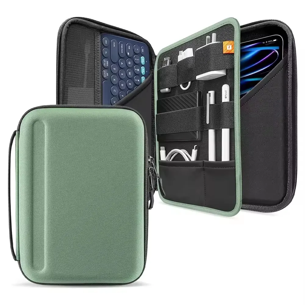 Hard Shell EVA Tablet Sleeve Case Travel Tablet Protective Organizer Office Laptop Pen Cable Charger Electronics Stationary Bag