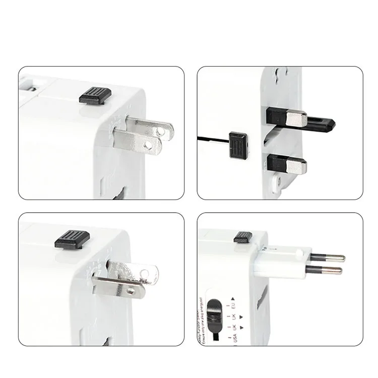 
Wonplug Universal AC Power Converter Travel Adapter with USB 12 Months Plug in CE ROHS 6A 5v/2400ma 100-250V Non-grounding Wonplug Universal AC Power Converter Travel Adapter With USB