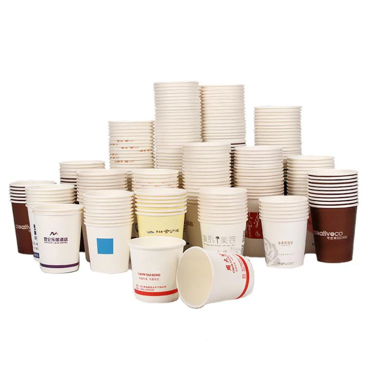OEM logo white fast food takeaway double wall kraft disposable paper soup cup bowl with lid