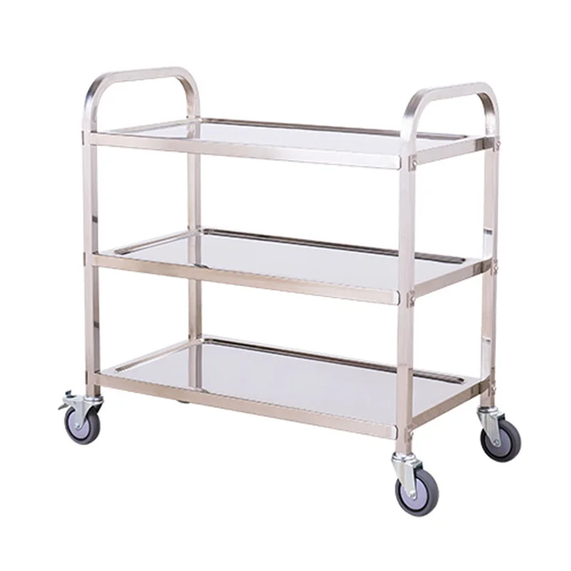3 Tiers Stainless Steel Hotpot Service Trolley Catering Trolley Cart Food Trolley Wholesale
