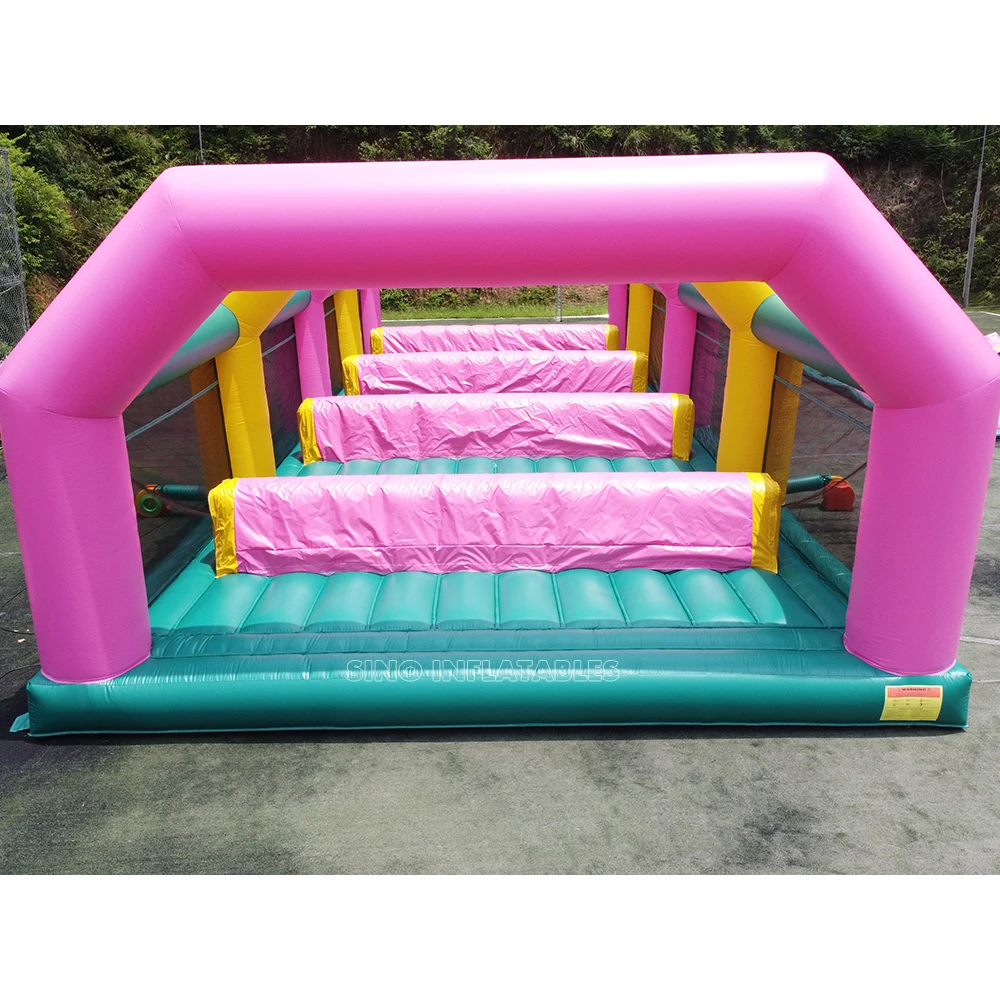 20x8m commercial grade hurdles running inflatable obstacle course for outdoor boot camp N team building