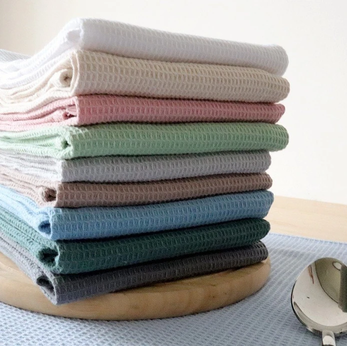 100% Natural Cotton Waffle Weave Dish Towels kitchen household waffle towels