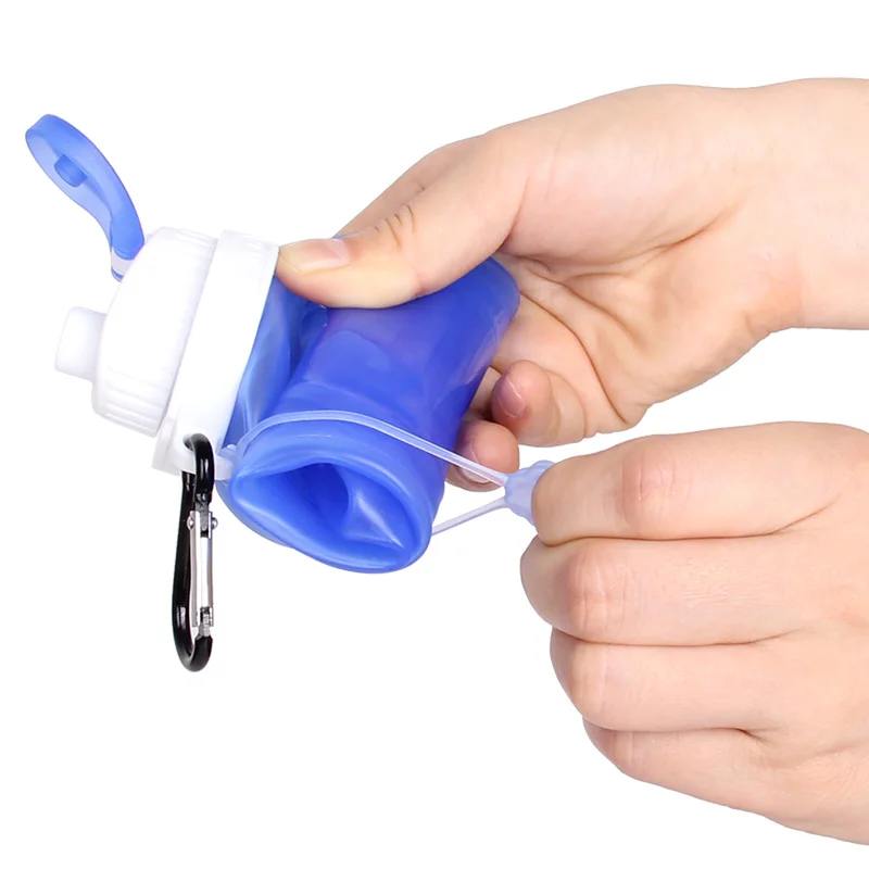Eco-friendly silicone outdoor sport bottle Sport Water Bottle collapsible travel water bottle