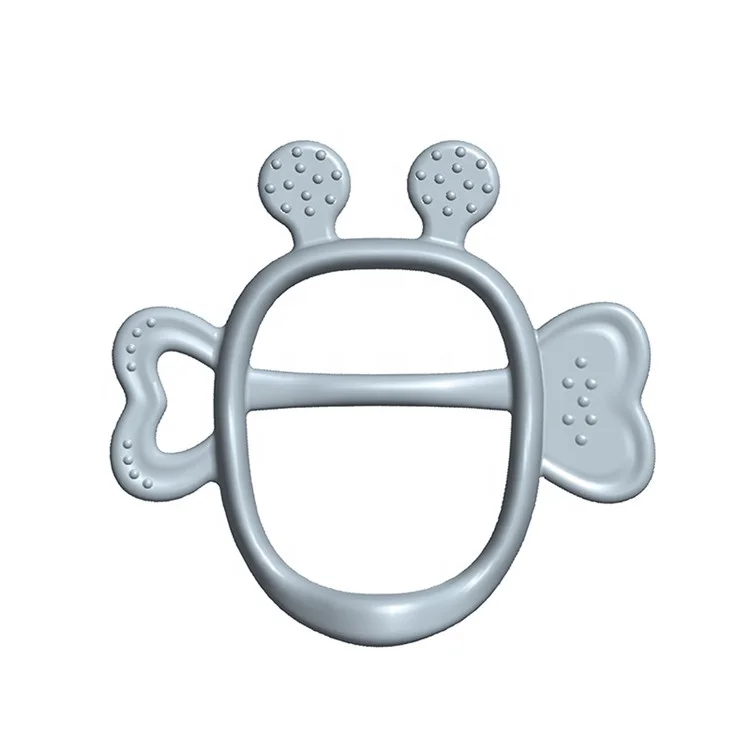 cheap price OEM silicone natural food grade infant teether  0-4 years old baby christmas teether