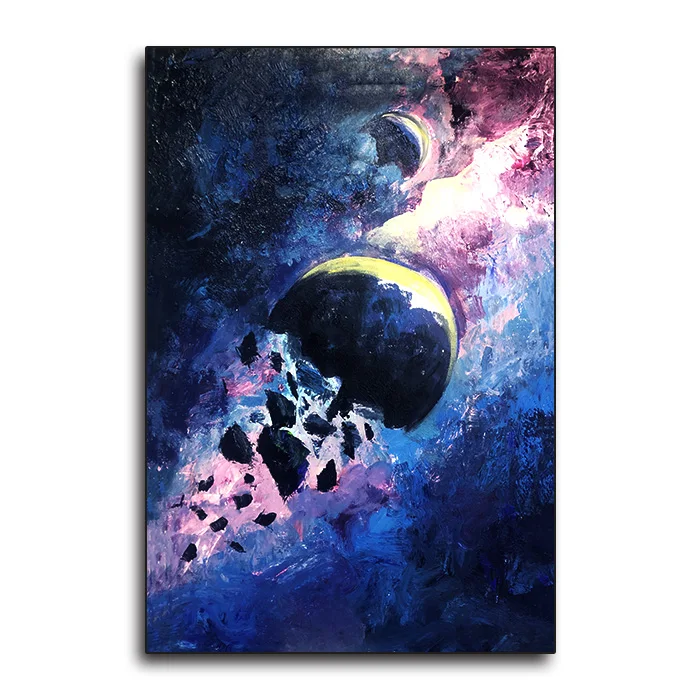 Комнатный Декор настенное Искусство Фрески сказочное искусство космический яркий молочный путь ручная роспись маслом на холсте