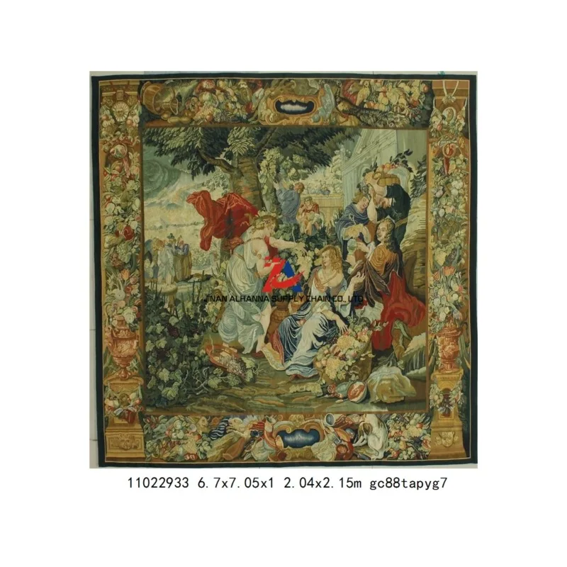 european tapetries Multifunctional Large Rare Antique French Aubusson Style Wall Tapestry low price with CE certificate