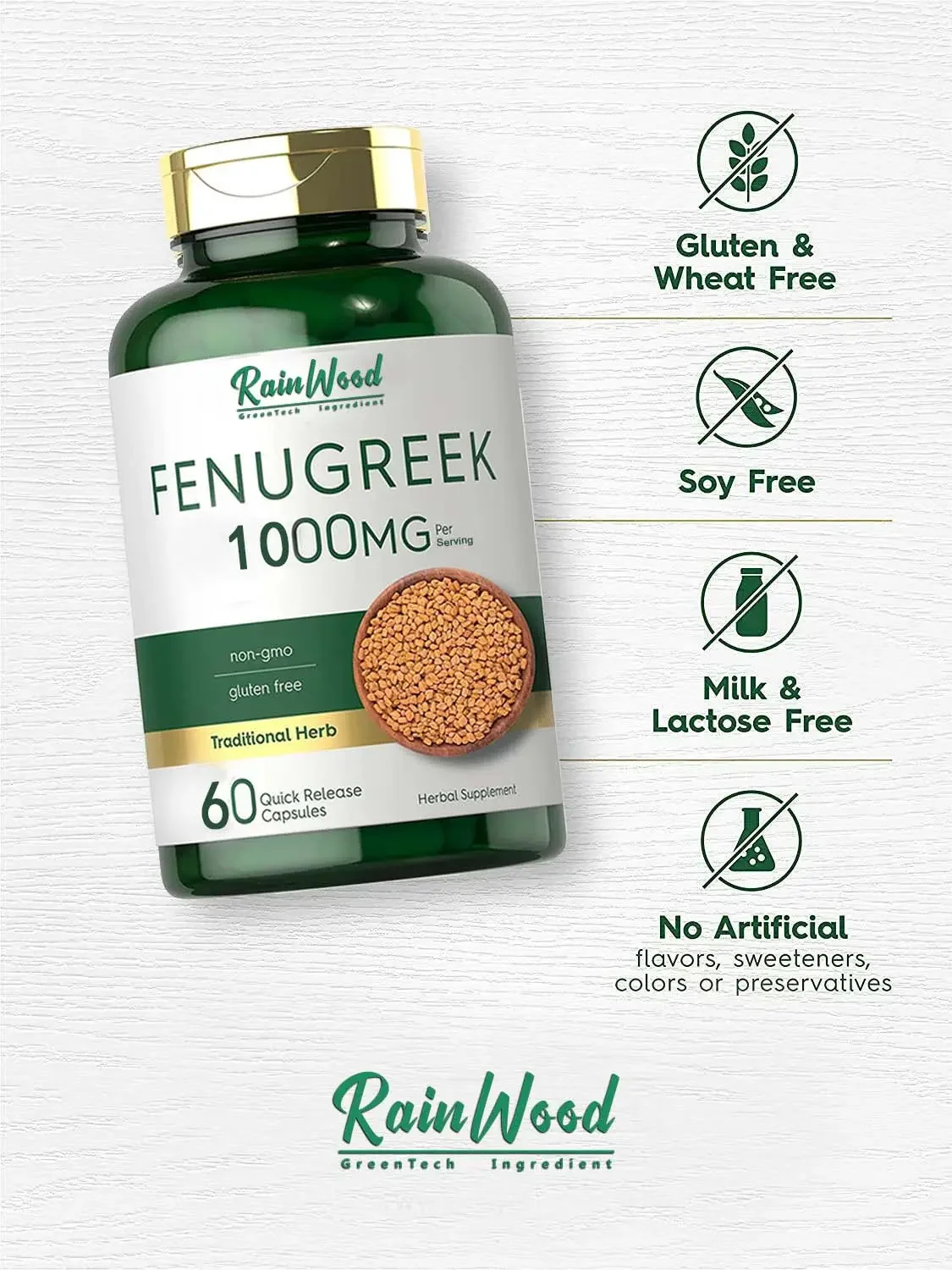 Natural Supplement Fenugreek Seed Extract Capsules Private Label Fenugreek Capsules
