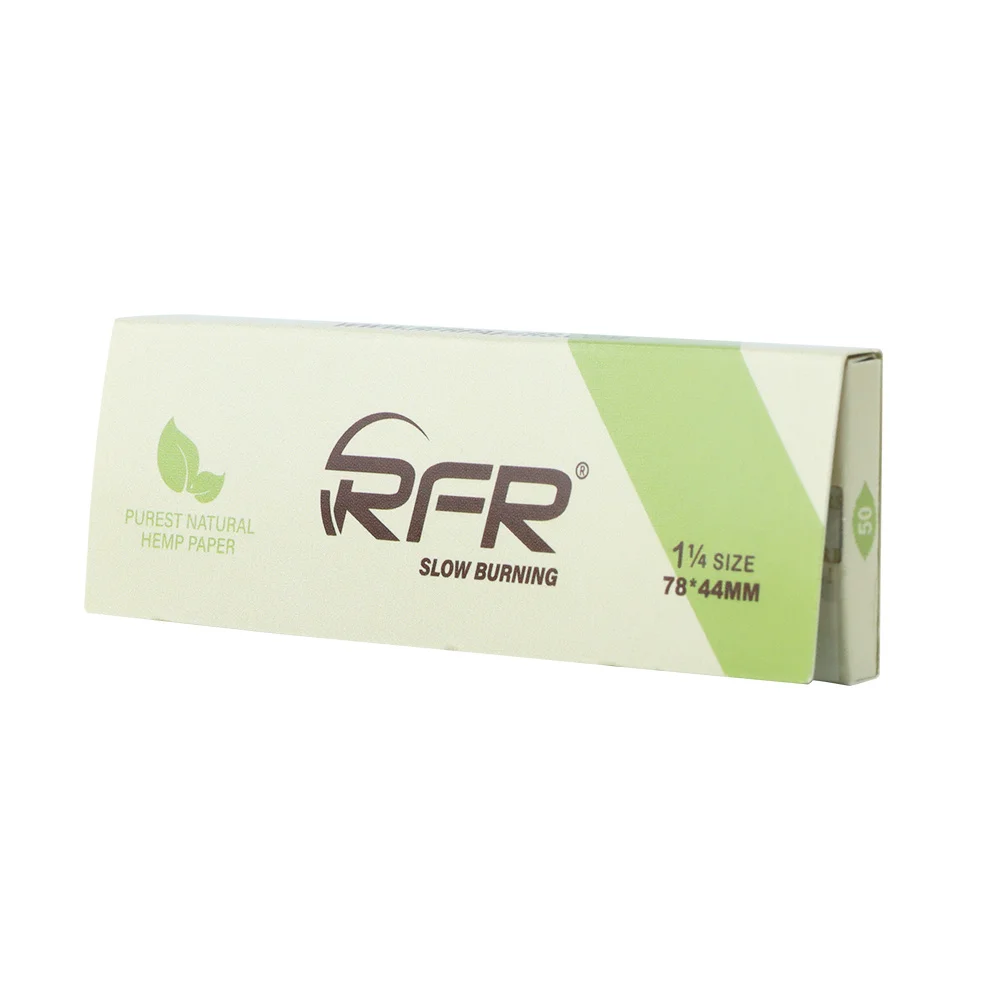 RFR 1 1/4 size 78mm Smoking Unbleached Hemp Virgin Cones Browns Rolling Paper