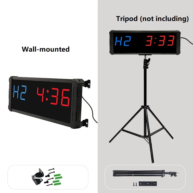 CUSTOM LOGO LED Gym Fitness Boxing Countup Countdown Timer Multifunctional Interval Training Sports Digital Clock Stopwatch